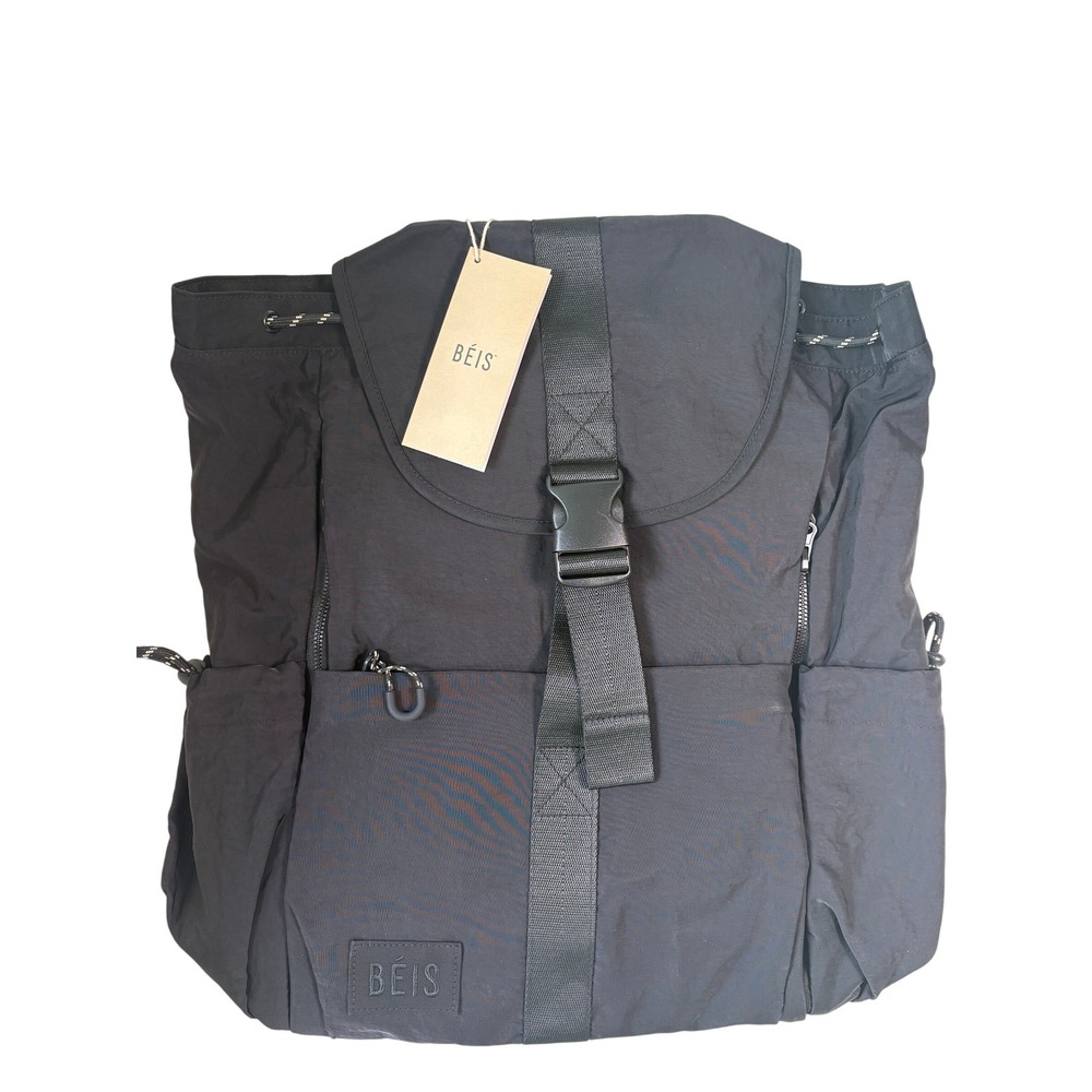BEIS The Sport Backpack Black Gym Travel Bag with Racquet Pocket BEIS423195 NWT